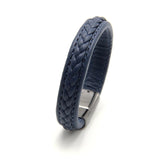 Grey Braided Beather Bracelet for Men