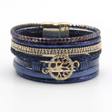 Crystal Magnetic Leather Bracelet for Women