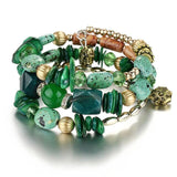 Colorful Gemstone Beaded Bracelet for Women
