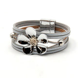 Floral Leather Bracelet for Women