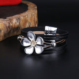 Floral Leather Bracelet for Women