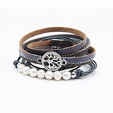 Life Tree and Pearl Braided Bracelet for Women