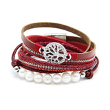 Life Tree and Pearl Braided Bracelet for Women