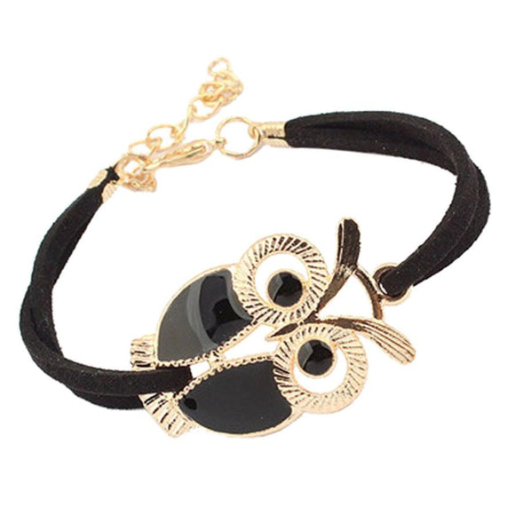 Owl Leather Bracelet for Women