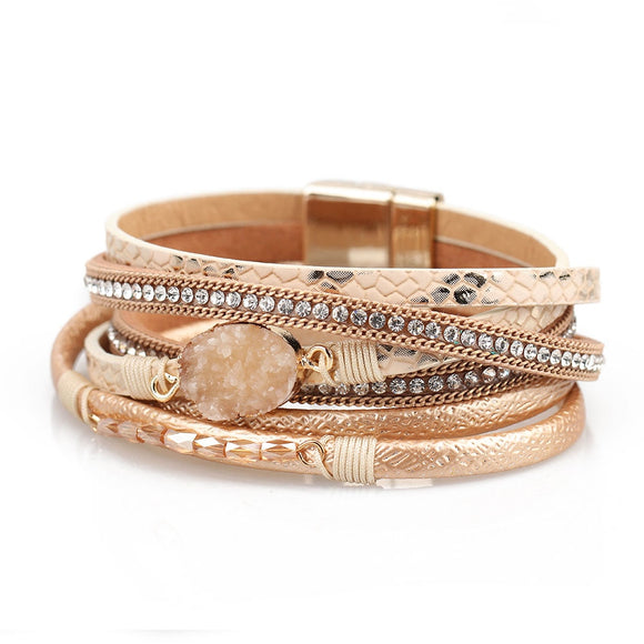 Multi-layered Leather Female Bracelet